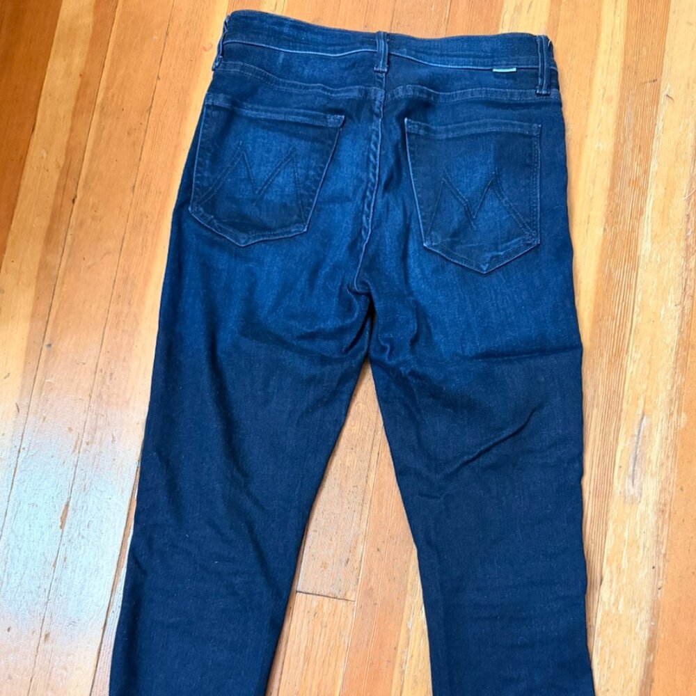 MOTHER Deep Indigo Blue Back Pocket Jeans - Picture 4 of 11